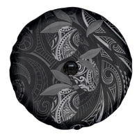 Hawaiian Mango Tribal Tattoo Spare Tire Cover Black White Pacific Traditional Pattern LT9 - Polynesian Pride
