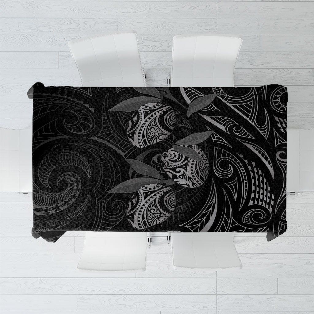 Hawaiian Mango Tribal Tattoo Tablecloth Black White Pacific Traditional Pattern LT9 Black - Polynesian Pride