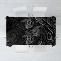 Hawaiian Mango Tribal Tattoo Tablecloth Black White Pacific Traditional Pattern LT9 Black - Polynesian Pride