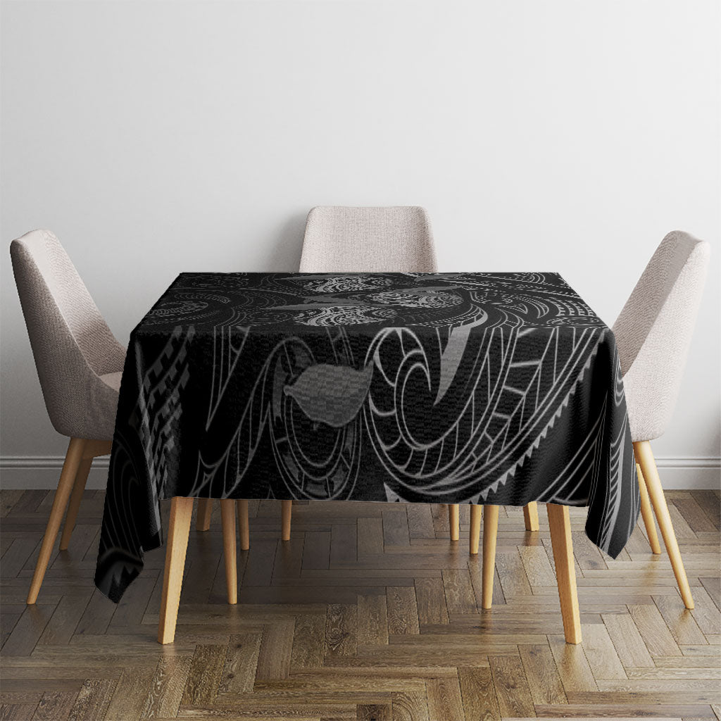 Hawaiian Mango Tribal Tattoo Tablecloth Black White Pacific Traditional Pattern LT9 - Polynesian Pride