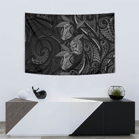 Hawaiian Mango Tribal Tattoo Tapestry Black White Pacific Traditional Pattern LT9 - Polynesian Pride