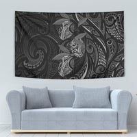 Hawaiian Mango Tribal Tattoo Tapestry Black White Pacific Traditional Pattern LT9 - Polynesian Pride