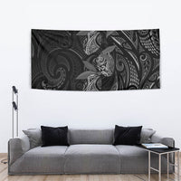 Hawaiian Mango Tribal Tattoo Tapestry Black White Pacific Traditional Pattern LT9 - Polynesian Pride