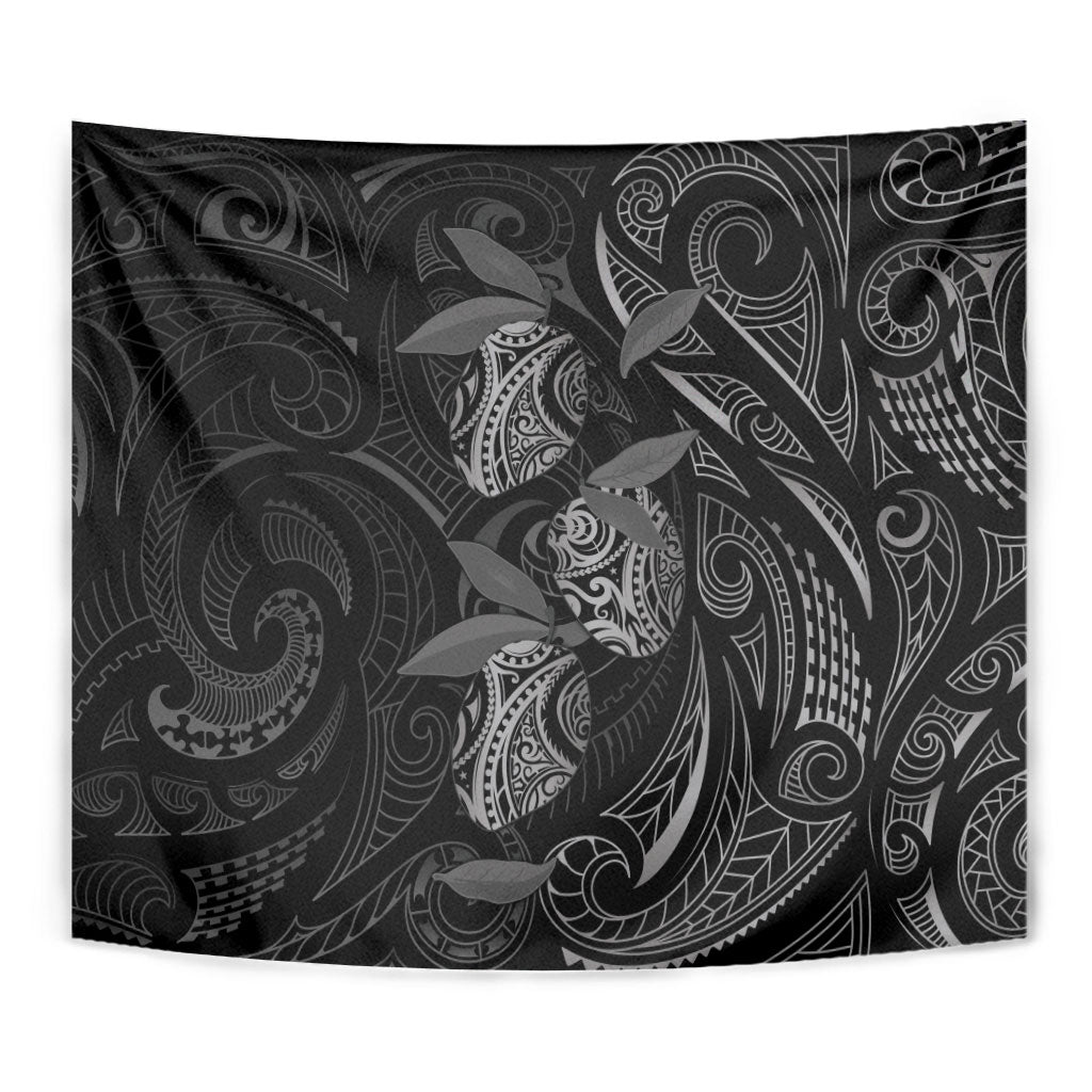 Hawaiian Mango Tribal Tattoo Tapestry Black White Pacific Traditional Pattern LT9 - Polynesian Pride