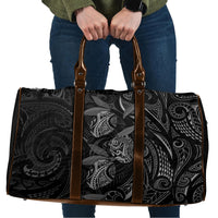 Hawaiian Mango Tribal Tattoo Travel Bag Black White Pacific Traditional Pattern LT9 Black - Polynesian Pride