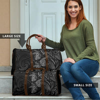 Hawaiian Mango Tribal Tattoo Travel Bag Black White Pacific Traditional Pattern LT9 - Polynesian Pride