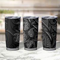 Hawaiian Mango Tribal Tattoo Tumbler Cup Black White Pacific Traditional Pattern LT9 - Polynesian Pride