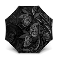 Hawaiian Mango Tribal Tattoo Umbrella Black White Pacific Traditional Pattern LT9 One Size Folded 11.42 inch Opened Diameter 37.4 inch Black - Polynesian Pride