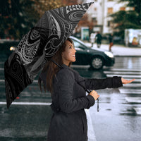 Hawaiian Mango Tribal Tattoo Umbrella Black White Pacific Traditional Pattern LT9 - Polynesian Pride