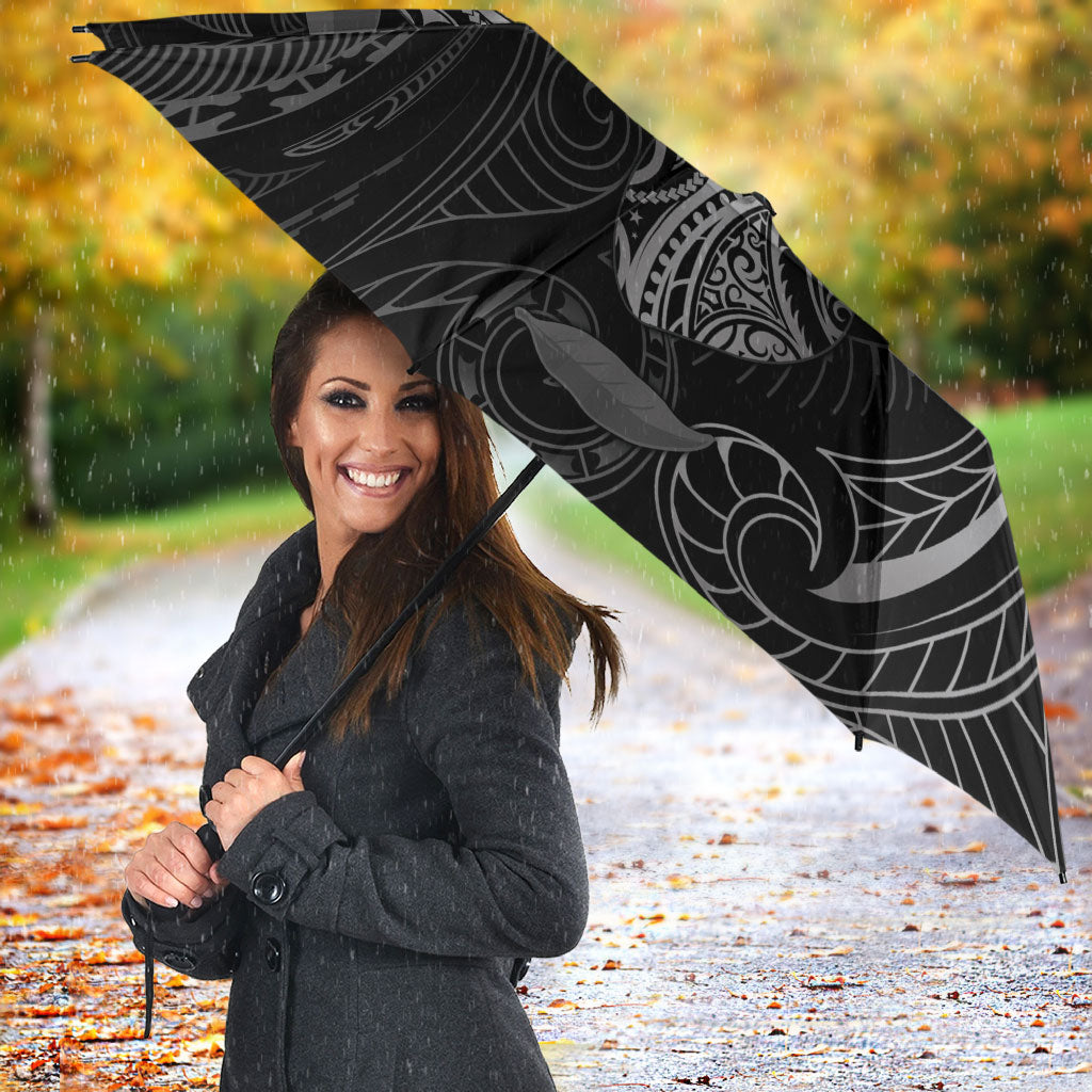 Hawaiian Mango Tribal Tattoo Umbrella Black White Pacific Traditional Pattern LT9 - Polynesian Pride