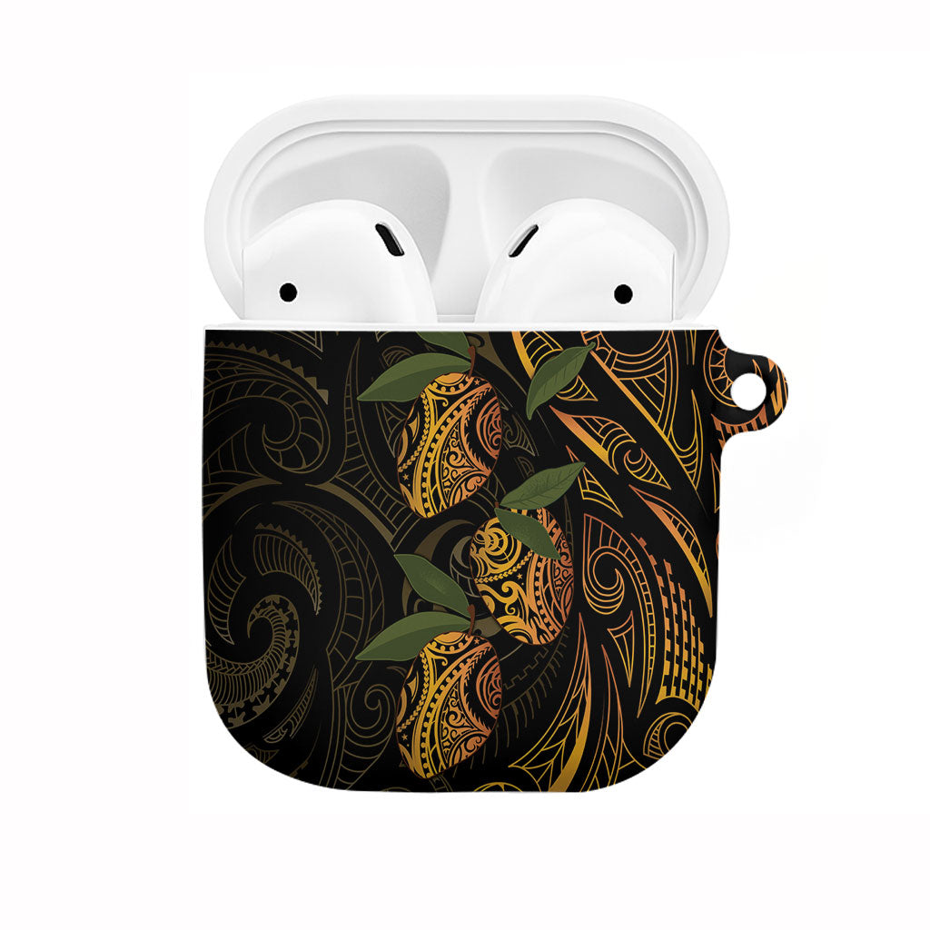 Hawaiian Mango Tribal Tattoo AirPods Case Gold Pacific Traditional Pattern LT9 Gold - Polynesian Pride