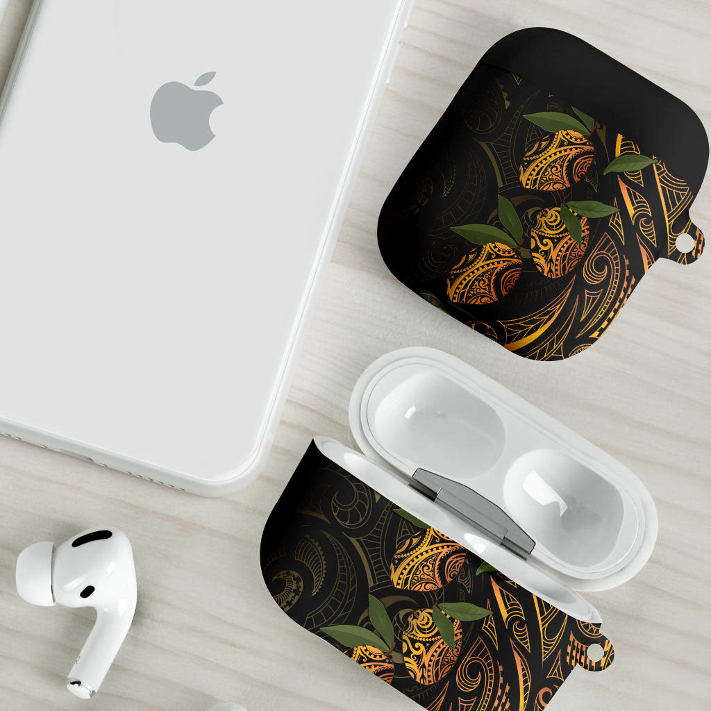 Hawaiian Mango Tribal Tattoo AirPods Case Gold Pacific Traditional Pattern LT9 - Polynesian Pride