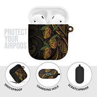 Hawaiian Mango Tribal Tattoo AirPods Case Gold Pacific Traditional Pattern LT9 - Polynesian Pride