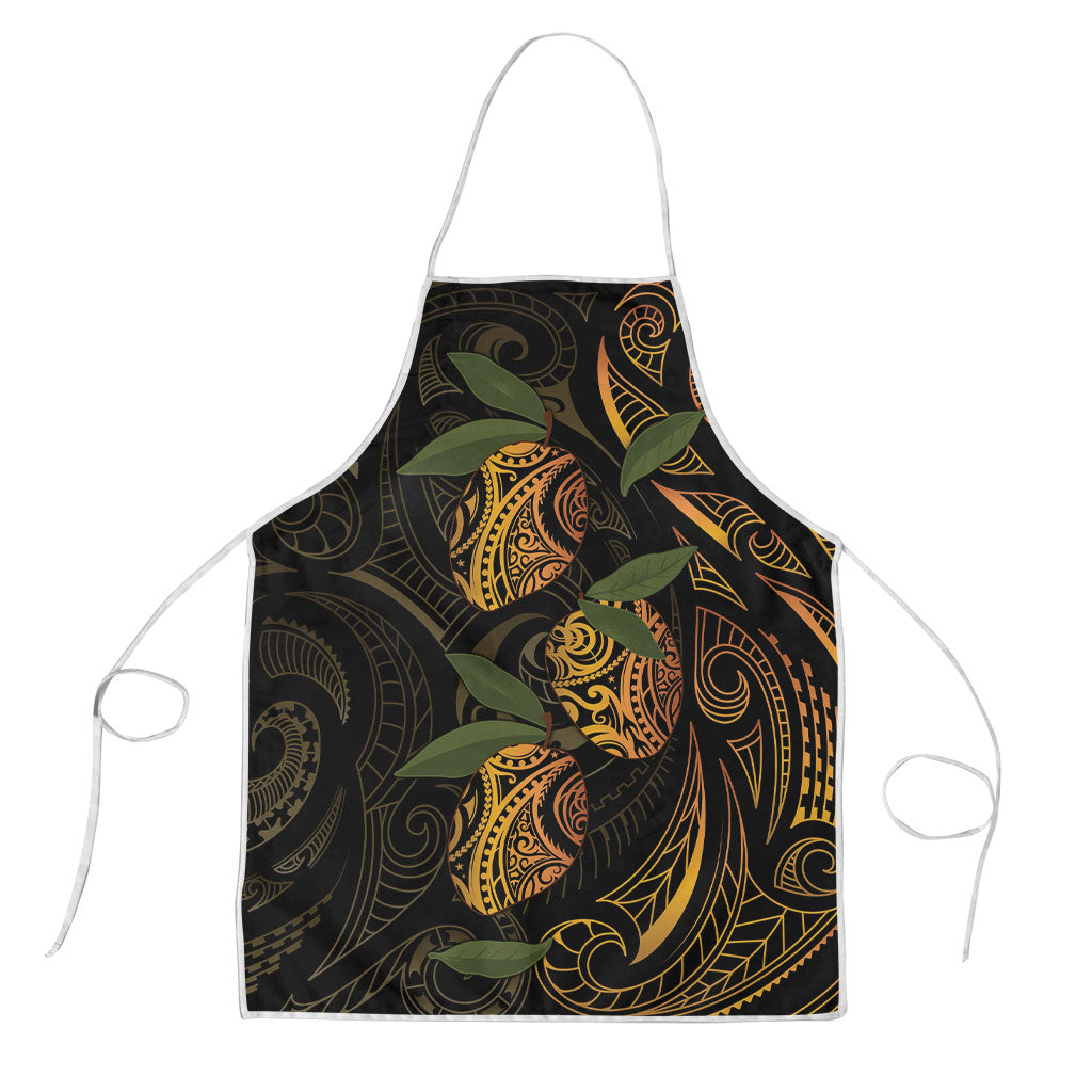 Hawaiian Mango Tribal Tattoo Apron Gold Pacific Traditional Pattern LT9 Gold - Polynesian Pride