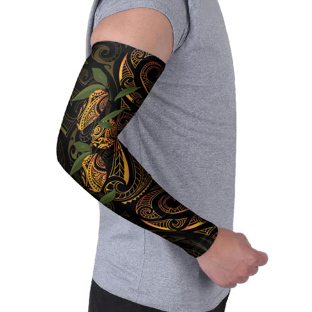 Hawaiian Mango Tribal Tattoo Arm Sleeves Gold Pacific Traditional Pattern LT9 - Polynesian Pride