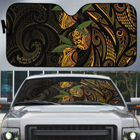 Hawaiian Mango Tribal Tattoo Auto Sun Shade Gold Pacific Traditional Pattern LT9 Gold - Polynesian Pride