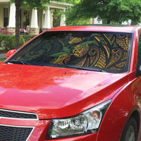 Hawaiian Mango Tribal Tattoo Auto Sun Shade Gold Pacific Traditional Pattern LT9 - Polynesian Pride