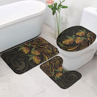 Hawaiian Mango Tribal Tattoo Bathroom Set Gold Pacific Traditional Pattern LT9 - Polynesian Pride