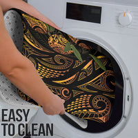 Hawaiian Mango Tribal Tattoo Bathroom Set Gold Pacific Traditional Pattern LT9 - Polynesian Pride