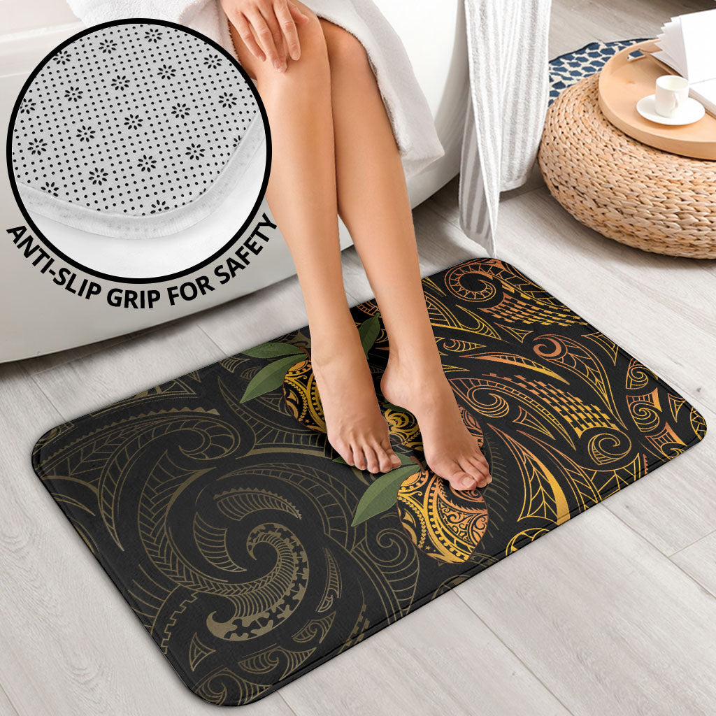 Hawaiian Mango Tribal Tattoo Bathroom Set Gold Pacific Traditional Pattern LT9 - Polynesian Pride