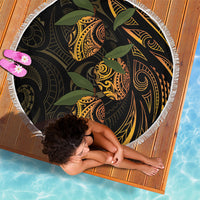 Hawaiian Mango Tribal Tattoo Beach Blanket Gold Pacific Traditional Pattern LT9 - Polynesian Pride