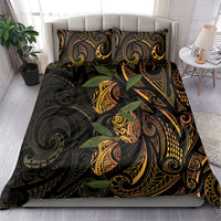 Hawaiian Mango Tribal Tattoo Bedding Set Gold Pacific Traditional Pattern LT9 - Polynesian Pride