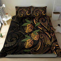 Hawaiian Mango Tribal Tattoo Bedding Set Gold Pacific Traditional Pattern LT9 - Polynesian Pride