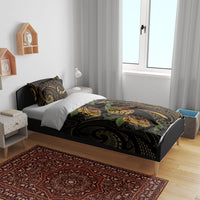 Hawaiian Mango Tribal Tattoo Bedding Set Gold Pacific Traditional Pattern LT9 - Polynesian Pride
