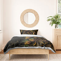 Hawaiian Mango Tribal Tattoo Bedding Set Gold Pacific Traditional Pattern LT9 - Polynesian Pride