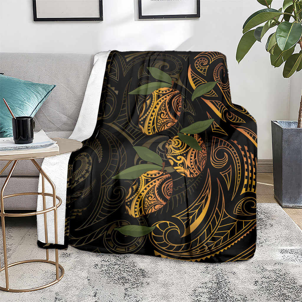Hawaiian Mango Tribal Tattoo Blanket Gold Pacific Traditional Pattern LT9 - Polynesian Pride