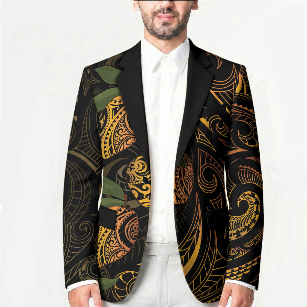 Hawaiian Mango Tribal Tattoo Blazer Gold Pacific Traditional Pattern LT9 - Polynesian Pride