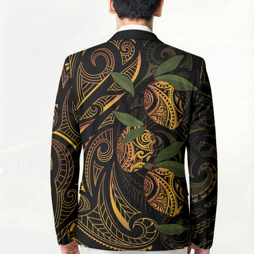Hawaiian Mango Tribal Tattoo Blazer Gold Pacific Traditional Pattern LT9 - Polynesian Pride