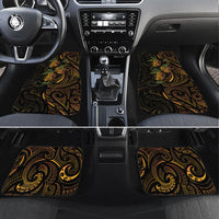 Hawaiian Mango Tribal Tattoo Car Mats Gold Pacific Traditional Pattern LT9 Set 4pcs Gold - Polynesian Pride