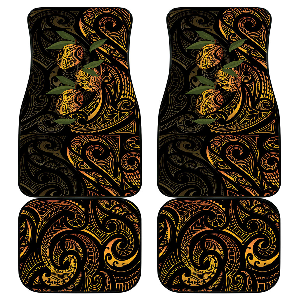 Hawaiian Mango Tribal Tattoo Car Mats Gold Pacific Traditional Pattern LT9 - Polynesian Pride