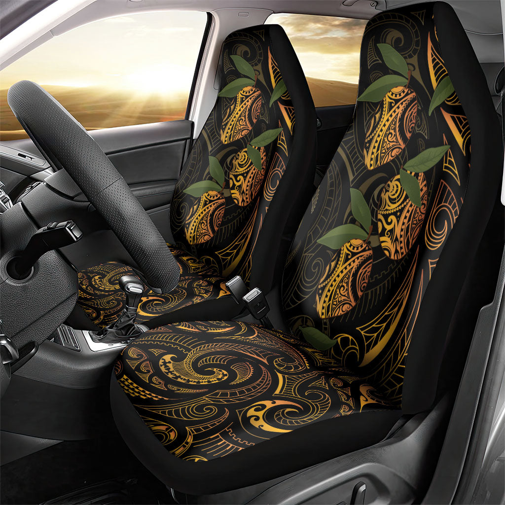 Hawaiian Mango Tribal Tattoo Car Seat Cover Gold Pacific Traditional Pattern LT9 - Polynesian Pride