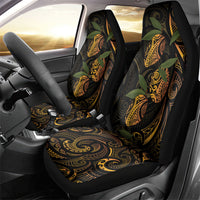 Hawaiian Mango Tribal Tattoo Car Seat Cover Gold Pacific Traditional Pattern LT9 - Polynesian Pride