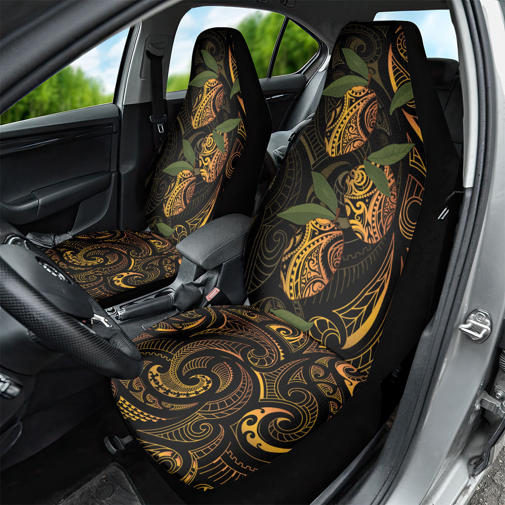 Hawaiian Mango Tribal Tattoo Car Seat Cover Gold Pacific Traditional Pattern LT9 - Polynesian Pride