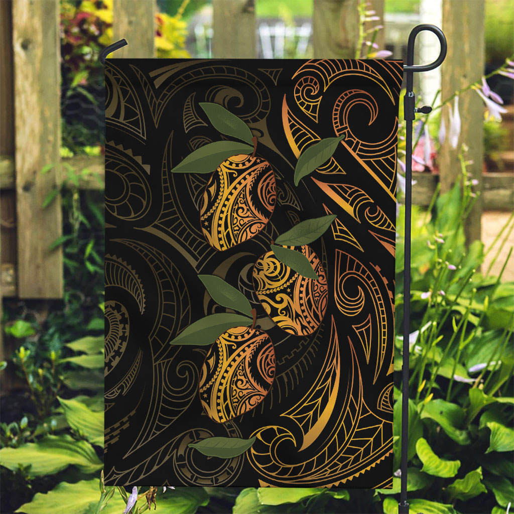 Hawaiian Mango Tribal Tattoo Garden Flag Gold Pacific Traditional Pattern LT9 Garden Flag Gold - Polynesian Pride
