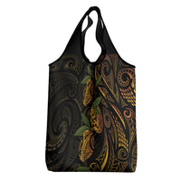 Hawaiian Mango Tribal Tattoo Grocery Bag Gold Pacific Traditional Pattern LT9 - Polynesian Pride