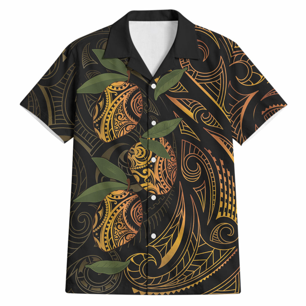 Hawaiian Mango Tribal Tattoo Hawaiian Shirt Gold Pacific Traditional Pattern LT9 Gold - Polynesian Pride