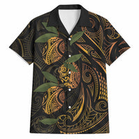 Hawaiian Mango Tribal Tattoo Hawaiian Shirt Gold Pacific Traditional Pattern LT9 Gold - Polynesian Pride