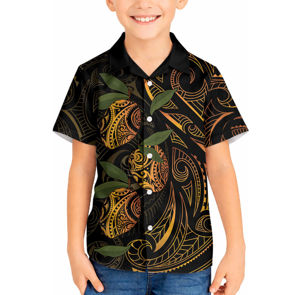 Hawaiian Mango Tribal Tattoo Hawaiian Shirt Gold Pacific Traditional Pattern LT9 - Polynesian Pride
