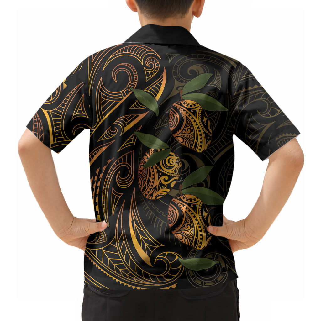 Hawaiian Mango Tribal Tattoo Hawaiian Shirt Gold Pacific Traditional Pattern LT9 - Polynesian Pride