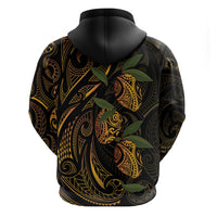 Hawaiian Mango Tribal Tattoo Hoodie Gold Pacific Traditional Pattern LT9 - Polynesian Pride