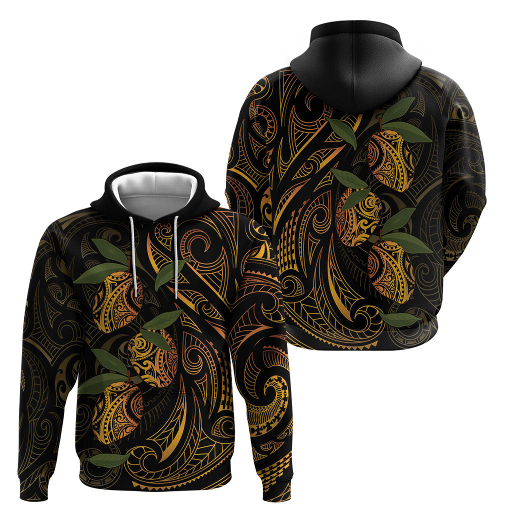 Hawaiian Mango Tribal Tattoo Hoodie Gold Pacific Traditional Pattern LT9 - Polynesian Pride