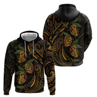 Hawaiian Mango Tribal Tattoo Hoodie Gold Pacific Traditional Pattern LT9 - Polynesian Pride