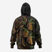 Hawaiian Mango Tribal Tattoo Hoodie Gold Pacific Traditional Pattern LT9 - Polynesian Pride