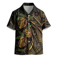 Hawaiian Mango Tribal Tattoo Kid Hawaiian Shirt Gold Pacific Traditional Pattern LT9 - Polynesian Pride