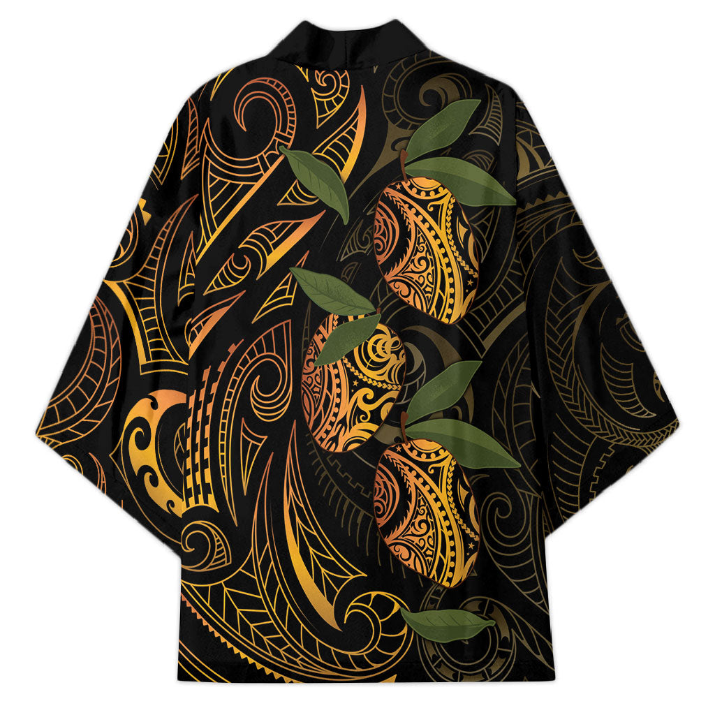 Hawaiian Mango Tribal Tattoo Kimono Gold Pacific Traditional Pattern LT9 - Polynesian Pride