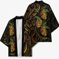 Hawaiian Mango Tribal Tattoo Kimono Gold Pacific Traditional Pattern LT9 - Polynesian Pride